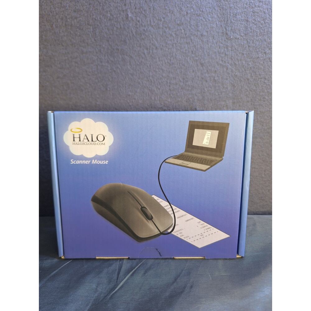 New Open Box Black HALO "Scanner Computer Mouse" (with Software Disk, Manual)